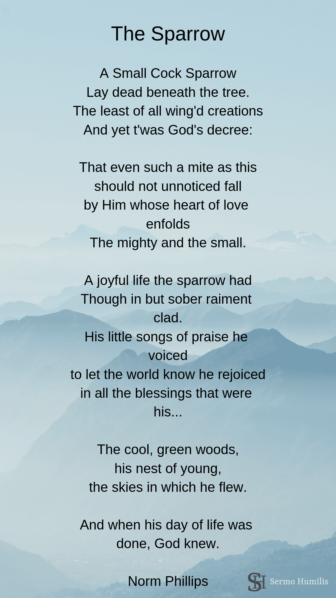 The Sparrow - A Poem